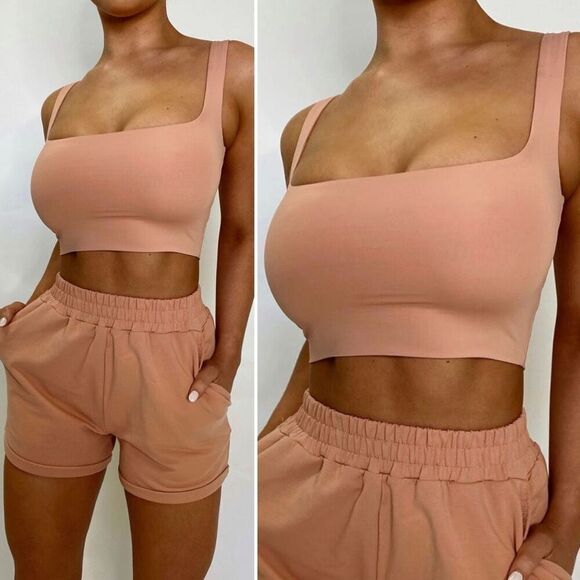 Meshki Jazmin‎ Scoop Neck Crop Top in Apricot Size S - Picture 10 of 10